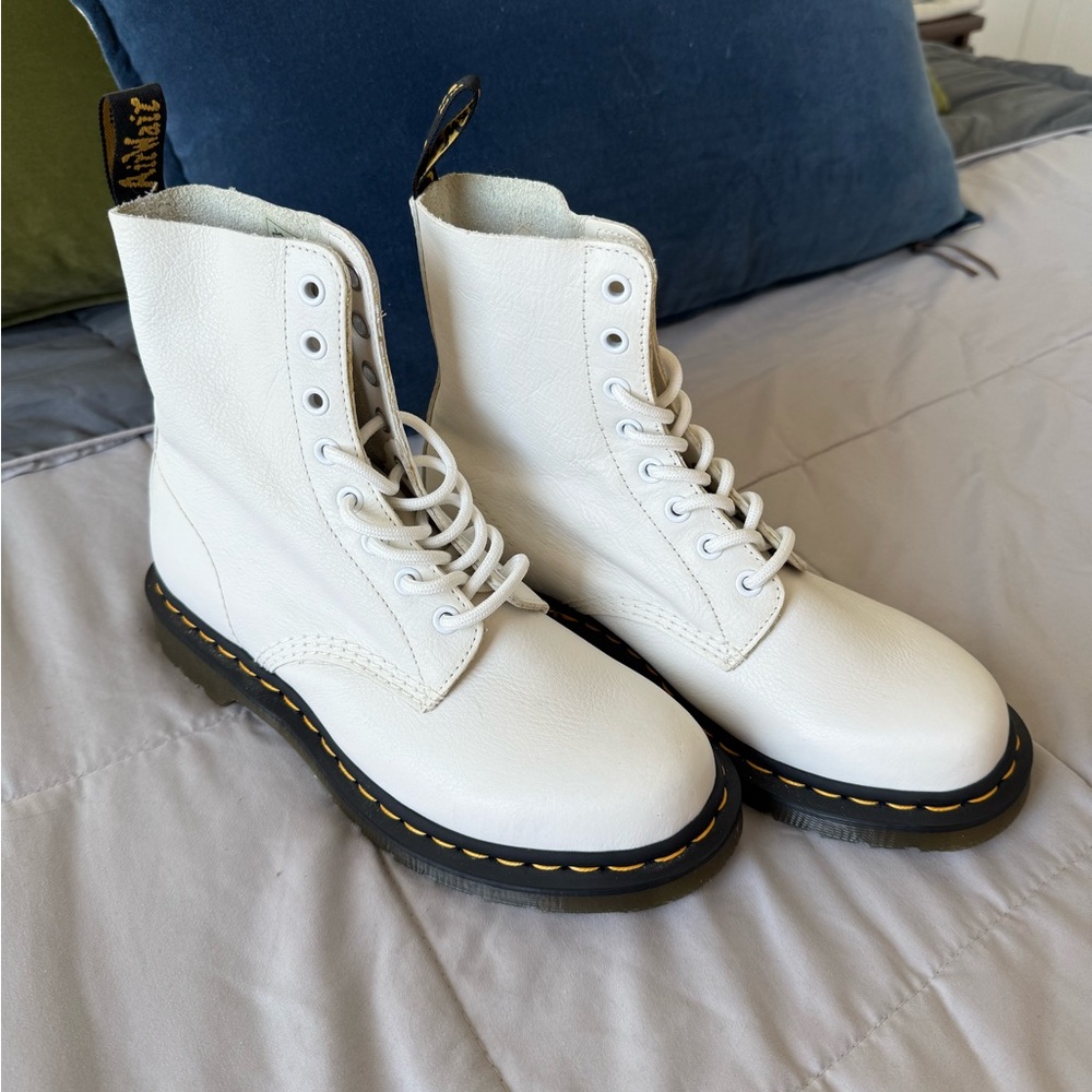 Dr. Martens White 1460 PASCAL Boots (size 8)